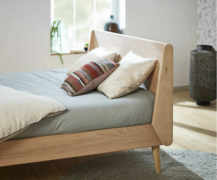 Tte de lit en bois naturel - Pia